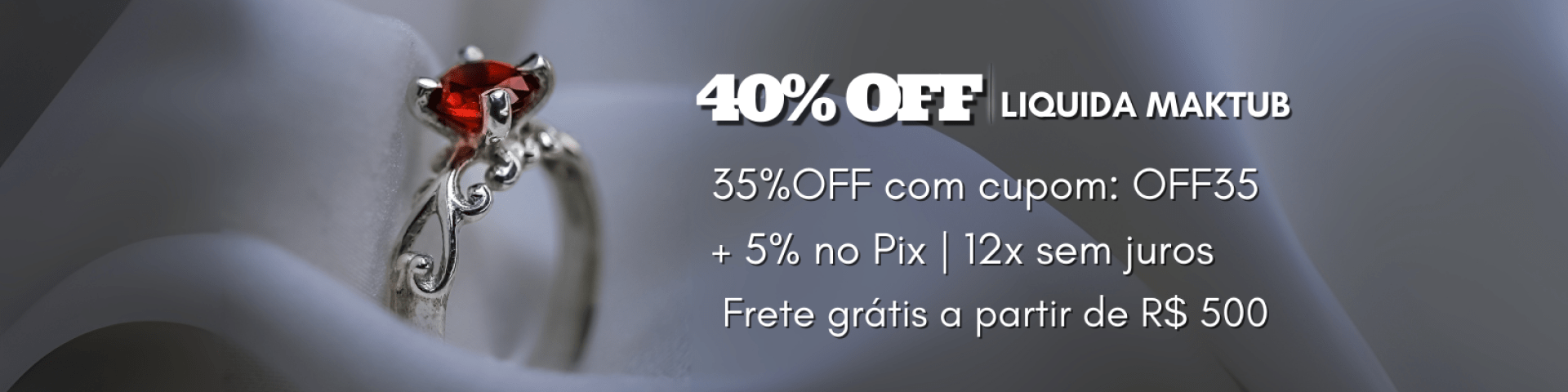 Até 40%OFF LÍQUIDA MAKTUB