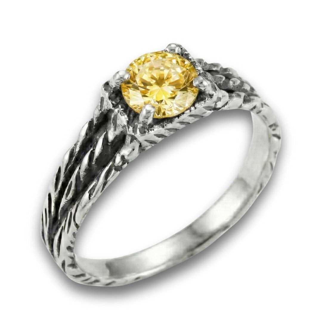 BONNY — Anel em Prata 925 com Zircônia Amarela