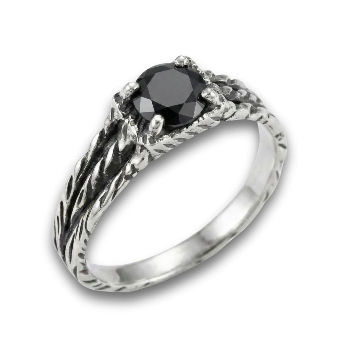 BONNY – Anel em Prata 925 com Zircônia Preta