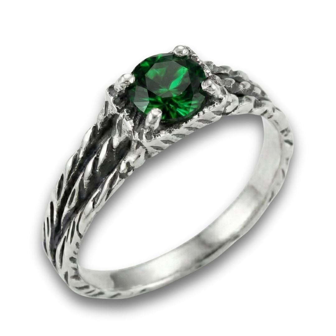 BONNY – Anel em Prata 925 com Zircônia Verde