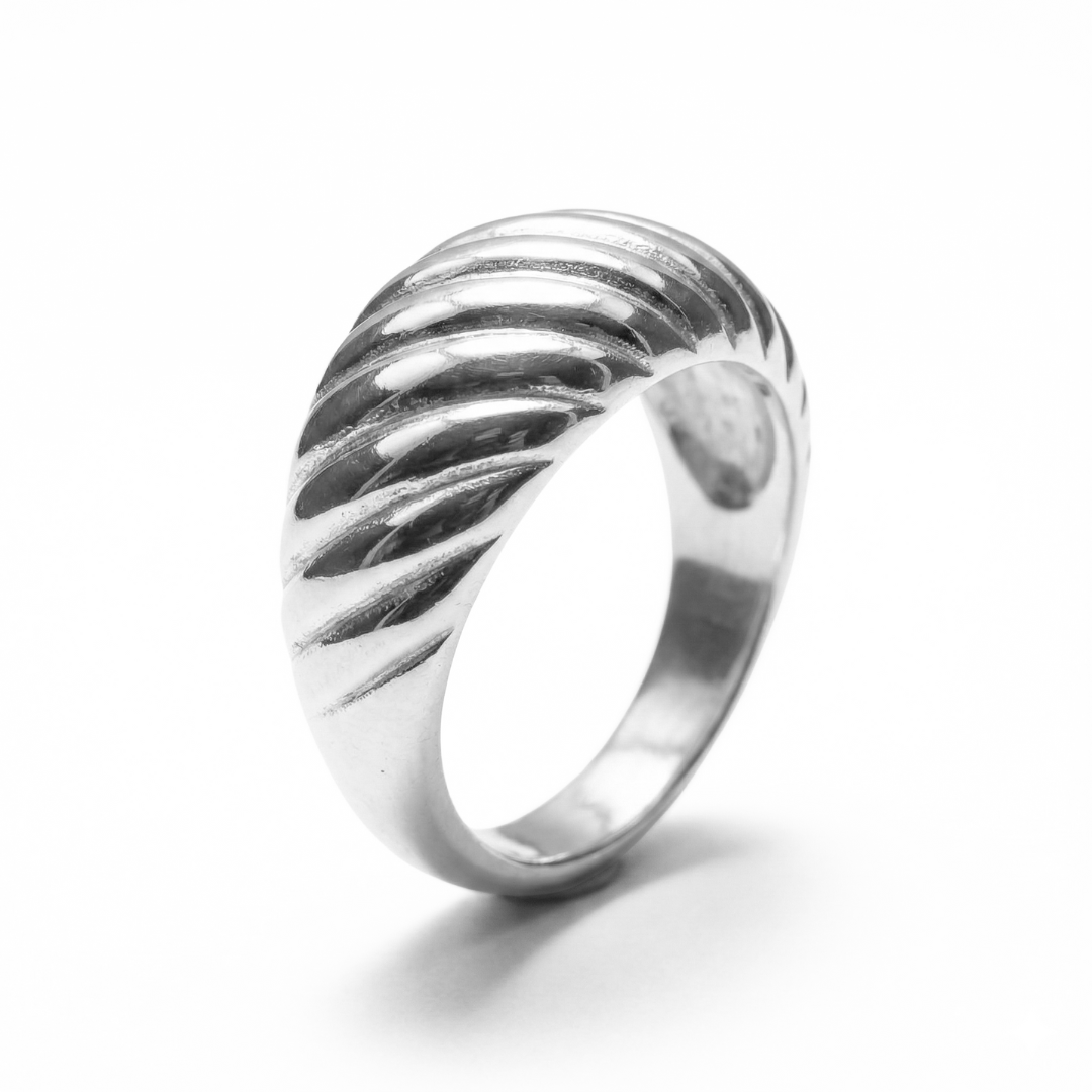 Duna – anel bombê em prata 925