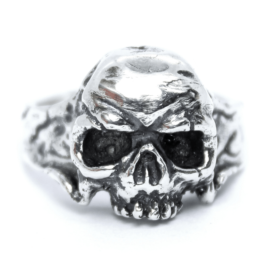 Anel Skull Bone Prata 950