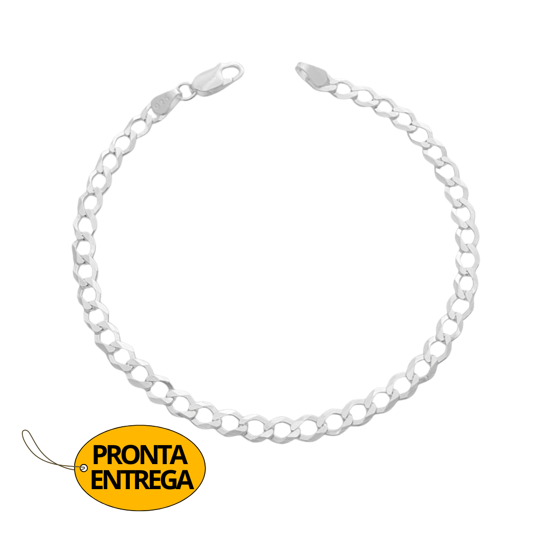 PULSEIRA GRUMET 4MM 20CM PRATA 925 