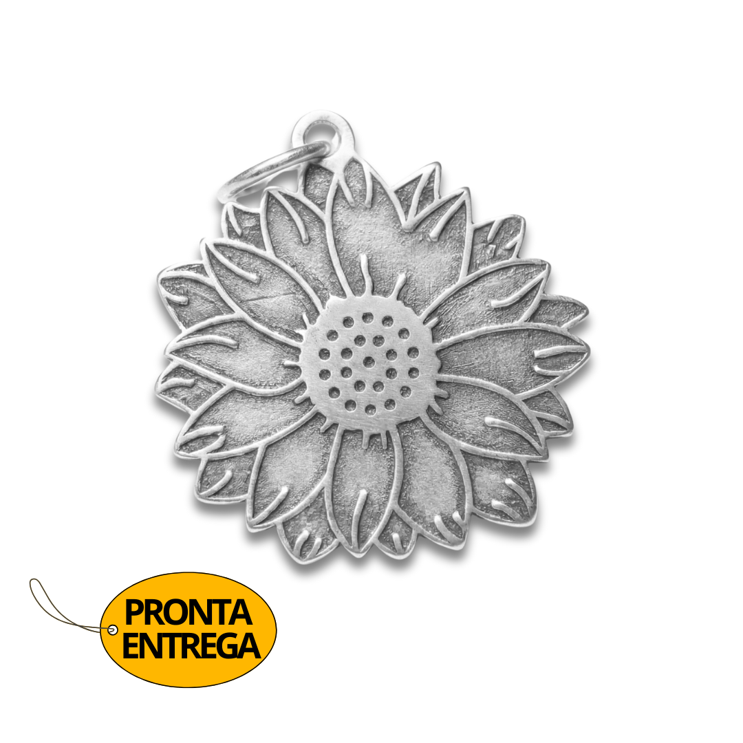 Girassol – Pingente em Prata 925