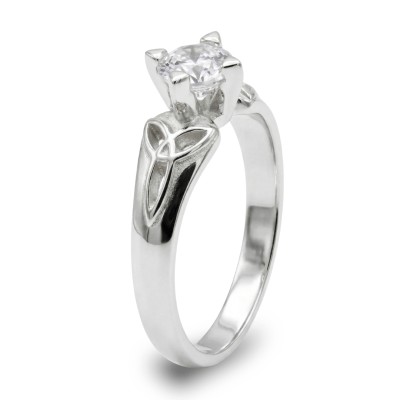 ALANA - Anel Solitário em Prata 925 com Zircônia Branca