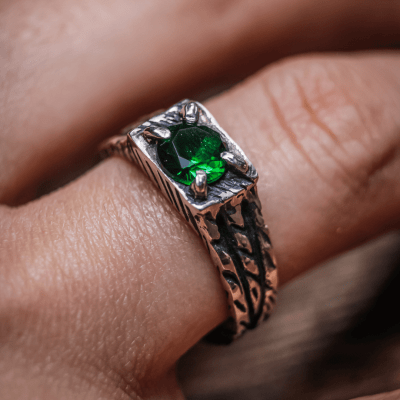 ANEL BONNY ZIRCÔNIA VERDE PRATA 950