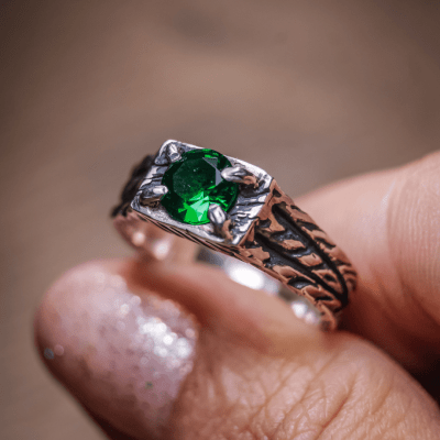 ANEL BONNY ZIRCÔNIA VERDE PRATA 950