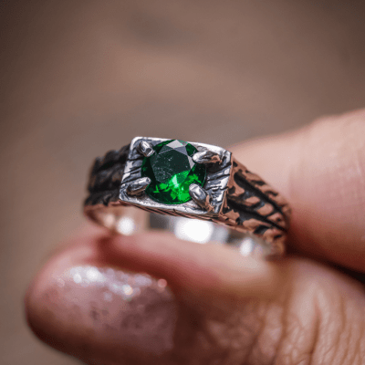 ANEL BONNY ZIRCÔNIA VERDE PRATA 950