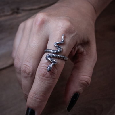ANEL COBRA SNAKE PRATA 925