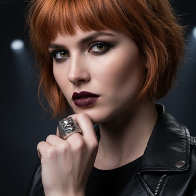 Skull Ace – Anel Caveira Sinete em Prata 925