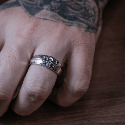 ANEL SKULL CROSS PRATA 925