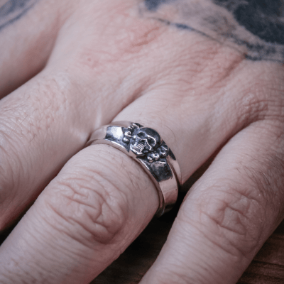 ANEL SKULL CROSS PRATA 925