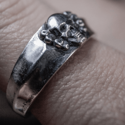 ANEL SKULL CROSS PRATA 925
