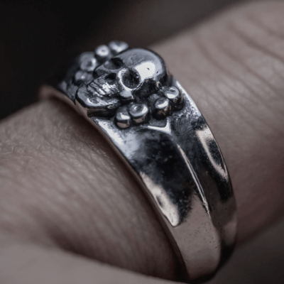 ANEL SKULL CROSS PRATA 925