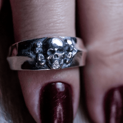 ANEL SKULL CROSS PRATA 925