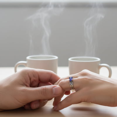 ASGARD – ANEL NÓRDICO EM PRATA 925 COM ZIRCÔNIA AZUL MARINHO