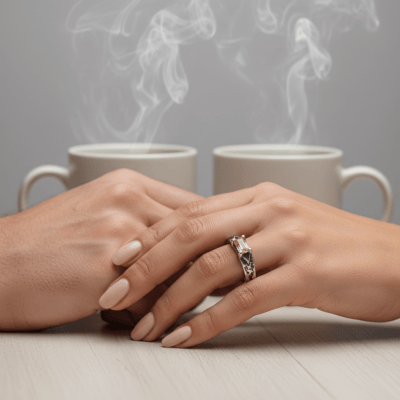 ASGARD – ANEL NÓRDICO EM PRATA 925 COM ZIRCÔNIA CHAMPAGNE