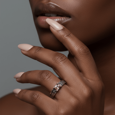 ASGARD - ANEL NÓRDICO EM PRATA 925 ZIRCÔNIA CHAMPAGNE 