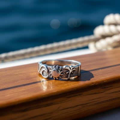 BEACH – Anel Praia em Prata 925