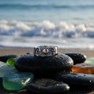 BEACH – Anel Praia em Prata 925