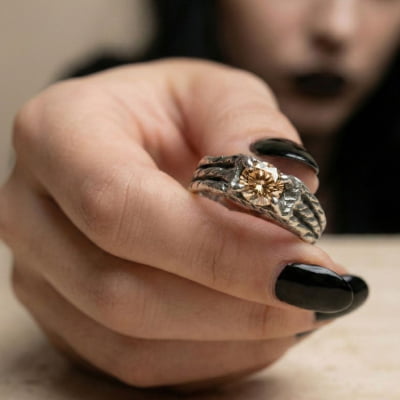 BONNY – ANEL EM PRATA 925 COM ZIRCÔNIA CHAMPAGNE