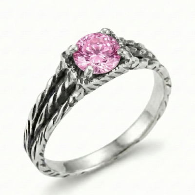 BONNY – ANEL EM PRATA 925 COM ZIRCÔNIA ROSA