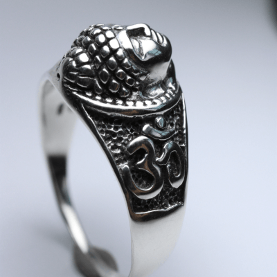 Buda – Anel Artesanal em Prata 925 com Detalhes Oxidados