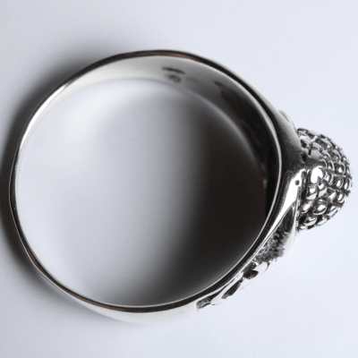 Buda – Anel Artesanal em Prata 925 com Detalhes Oxidados