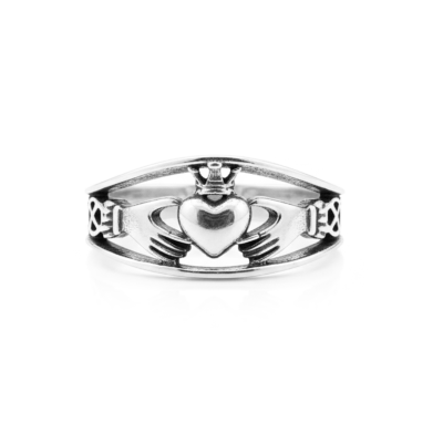 CLADDAGH – ANEL MODELO IRLANDES THICK PRATA 925