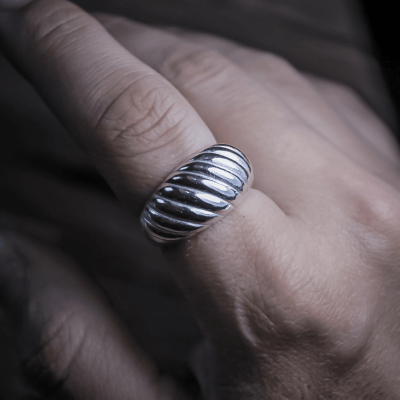 Duna – anel bombê em prata 925