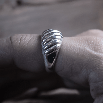 Duna – anel bombê em prata 925