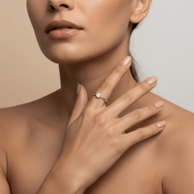 EDIÇÃO LIMITADA — Solitário Aurora em Prata 925 com Opala