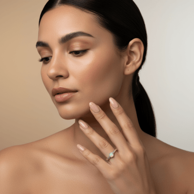 EDIÇÃO LIMITADA — Solitário Aurora em Prata 925 com Opala