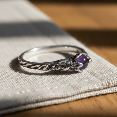 EDIÇÃO LIMITADA – SOLITÁRIO MAGMA EM PRATA 925 COM AMETISTA NATURAL