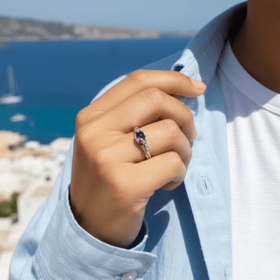 EDIÇÃO LIMITADA – SOLITÁRIO MAGMA EM PRATA 925 COM AMETISTA NATURAL