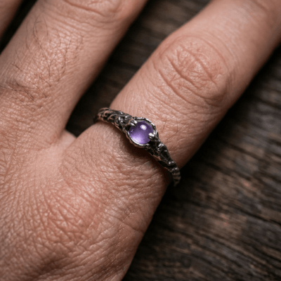 EDIÇÃO LIMITADA – SOLITÁRIO MAGMA EM PRATA 925 COM AMETISTA NATURAL