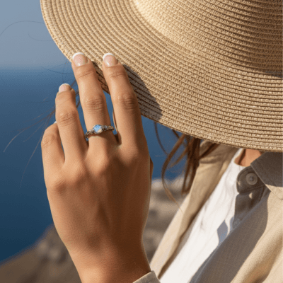 EDIÇÃO LIMITADA – SOLITÁRIO MAGMA EM PRATA 925 COM PEDRA OPALINA