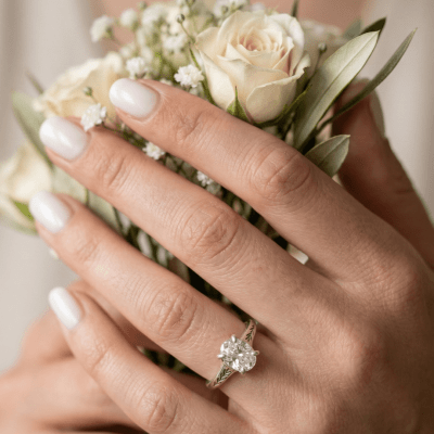 Essência - Anel Solitário Artesanal em Prata 925