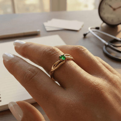 FORMATURA – ANEL DE ENFERMAGEM EM OURO AMARELO 14K 