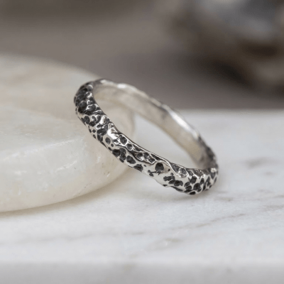 Lunar - Anel Fino Artesanal em Prata 925