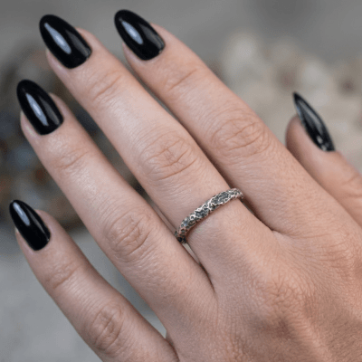 Lunar - Anel Fino Artesanal em Prata 925