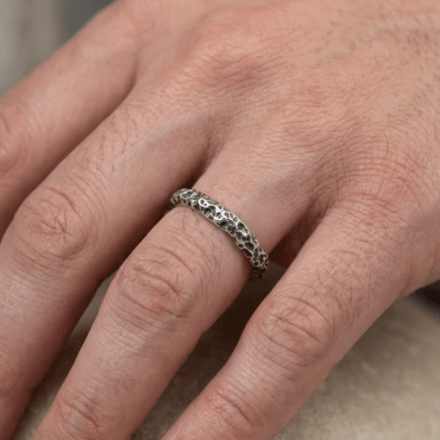 Lunar - Anel Fino Artesanal em Prata 925