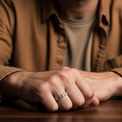 RAMOS DE OLIVEIRA – ANEL EM PRATA 925