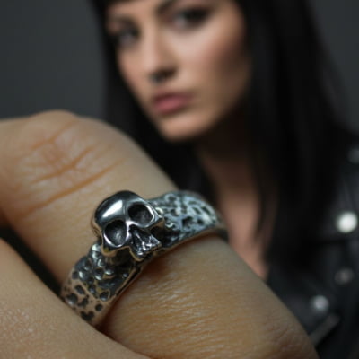 SKULL – ANEL CAVEIRA EM PRATA 925