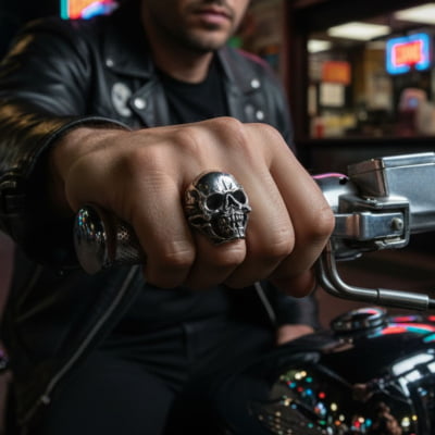 SKULL – Anel Caveira Grande em Prata 925