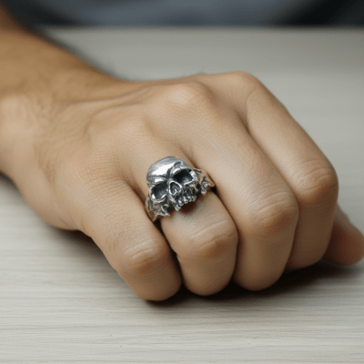 Skull Bone – Anel Caveira em Prata 925