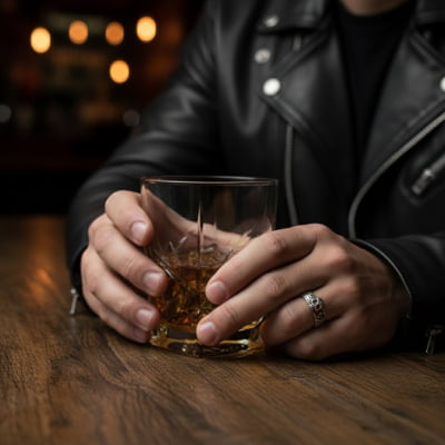 Skull Love – Anel Caveira Coração em Prata 925