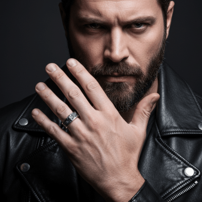 Skull Motor V800 – Anel Caveira Motociclista em Prata 925