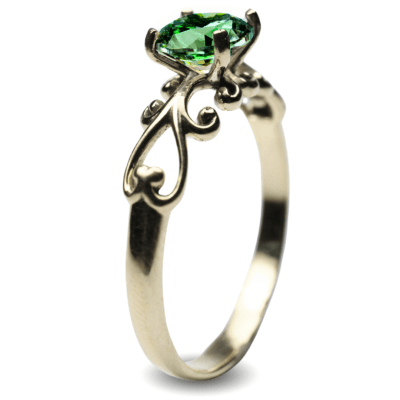 SOLITÁRIO FRIGG ZIRCÔNIA VERDE OURO AMARELO 10 K 