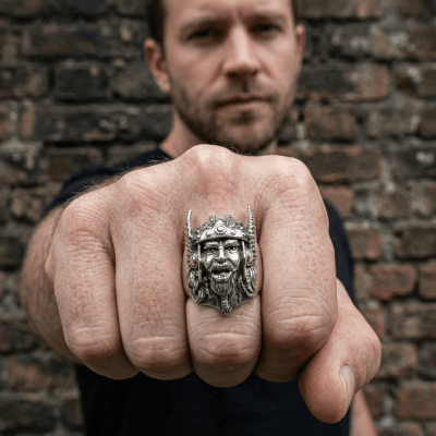 Thor – Anel em Prata 925 Oxidada Feito à Mão | Estilo Viking Thor – Anel em Prata 925 Oxidada Feito à Mão | Estilo Viking